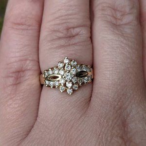 14k Solid Gold Diamond Ring